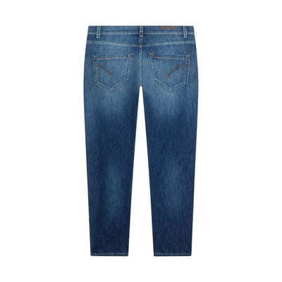 Jeans Uomo Slim Fit In Denim Stretch Blu Scuro retro
