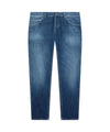 Jeans Uomo Slim Fit In Denim Stretch Blu Scuro