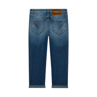 Jeans Donna con bottoni gioiello frontali retro
