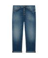 Jeans Donna con bottoni gioiello frontali