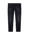 Jeans Uomo a vita bassa in denim nero