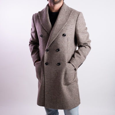 Cappotto Uomo in misto lana marrone