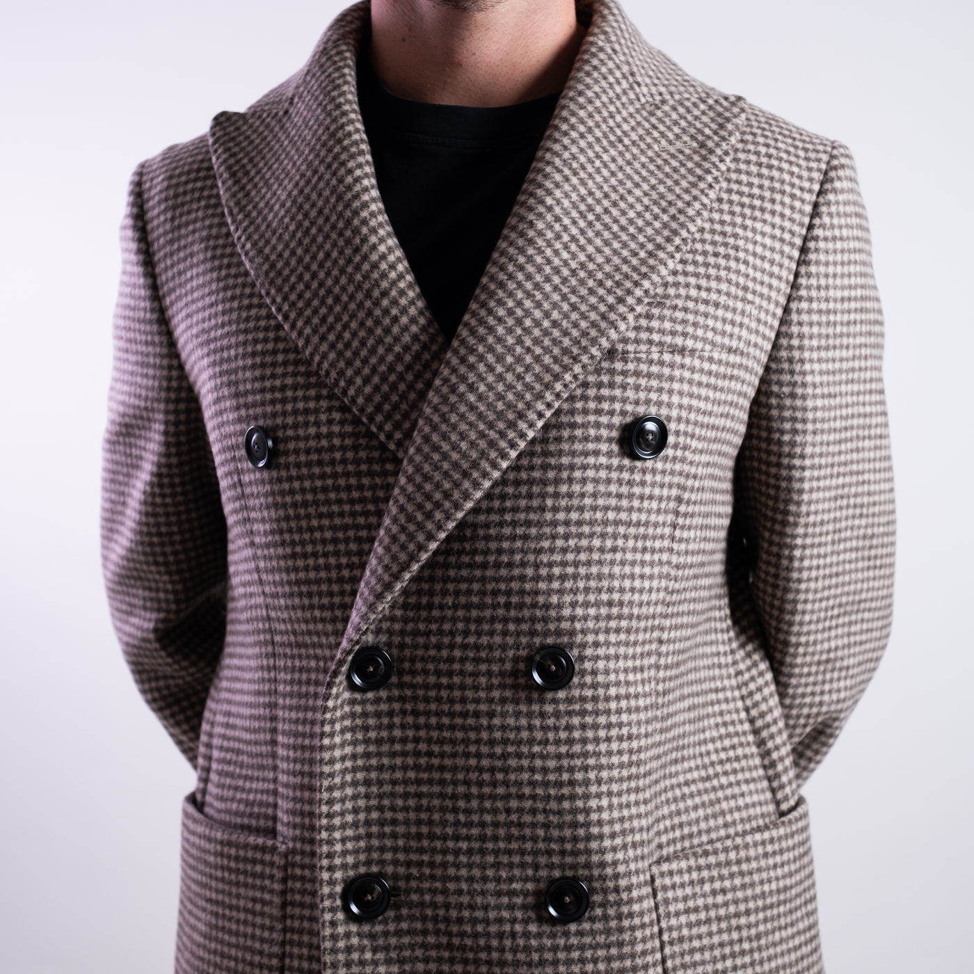 Cappotto Uomo in misto lana marrone