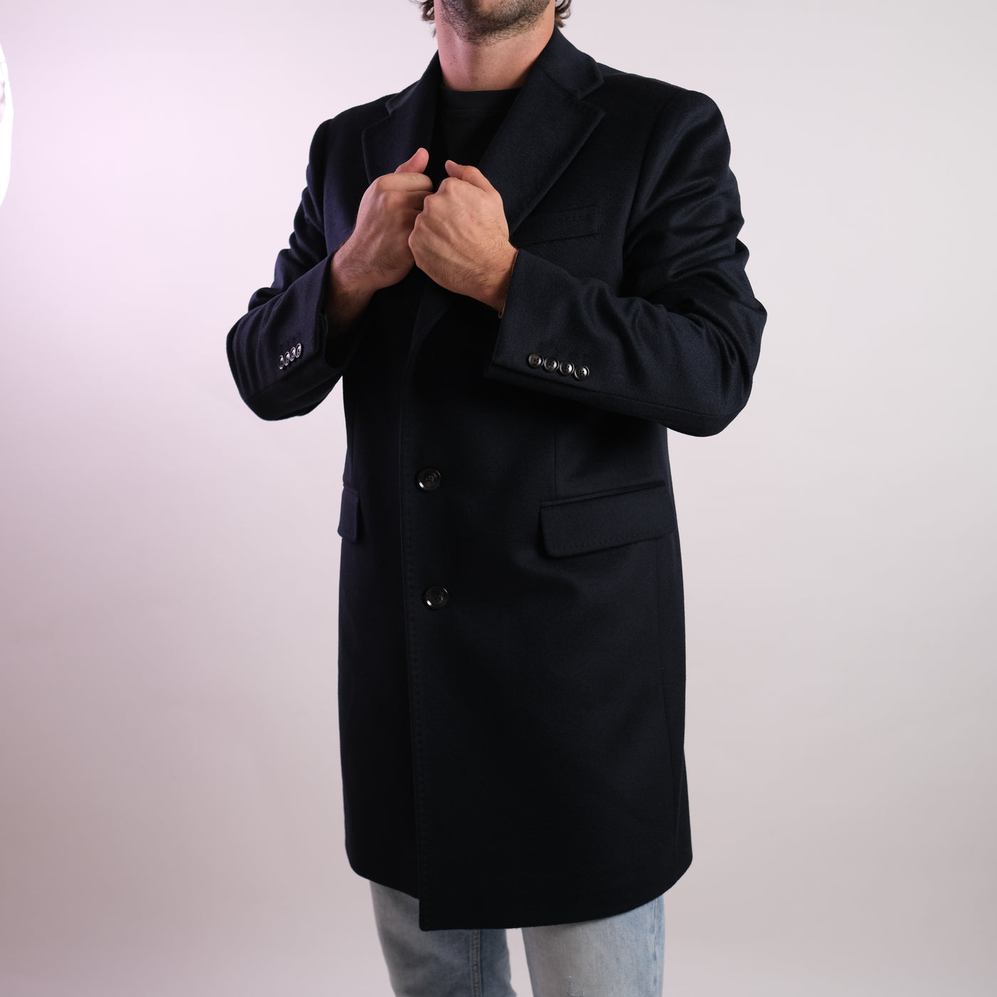 Cappotto Uomo in puro cashmere  navy