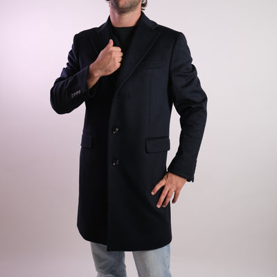 Cappotto Uomo in puro cashmere  navy