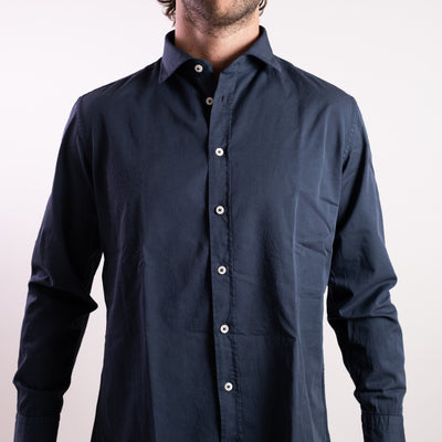 Camicia Uomo in tinta unita navy