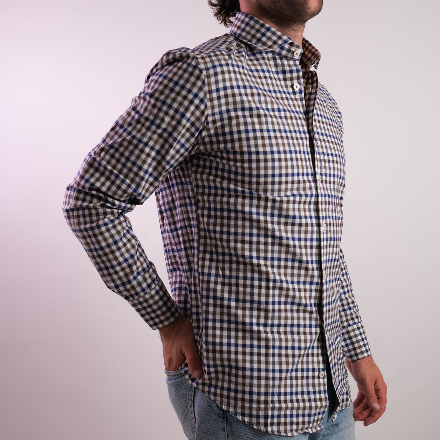 Camicia Uomo a quadri multicolor