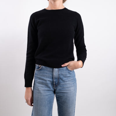 Maglia Donna dettagli a coste Nero