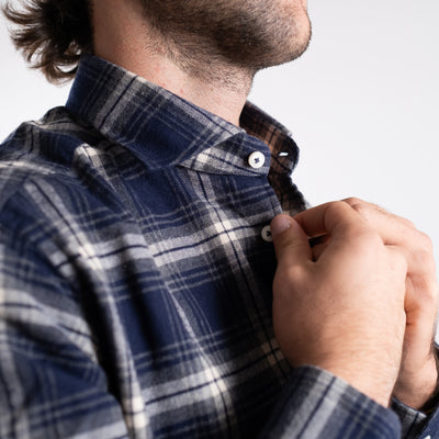 Camicia Uomo con motivo check dettaglio