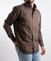 Camicia Uomo in tinta unita marrone
