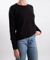 Maglia girocollo Donna in cashmere marrone scuro