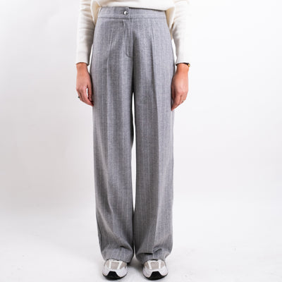 Completo Donna gessato giacca e pantalone: dettaglio pantaloni