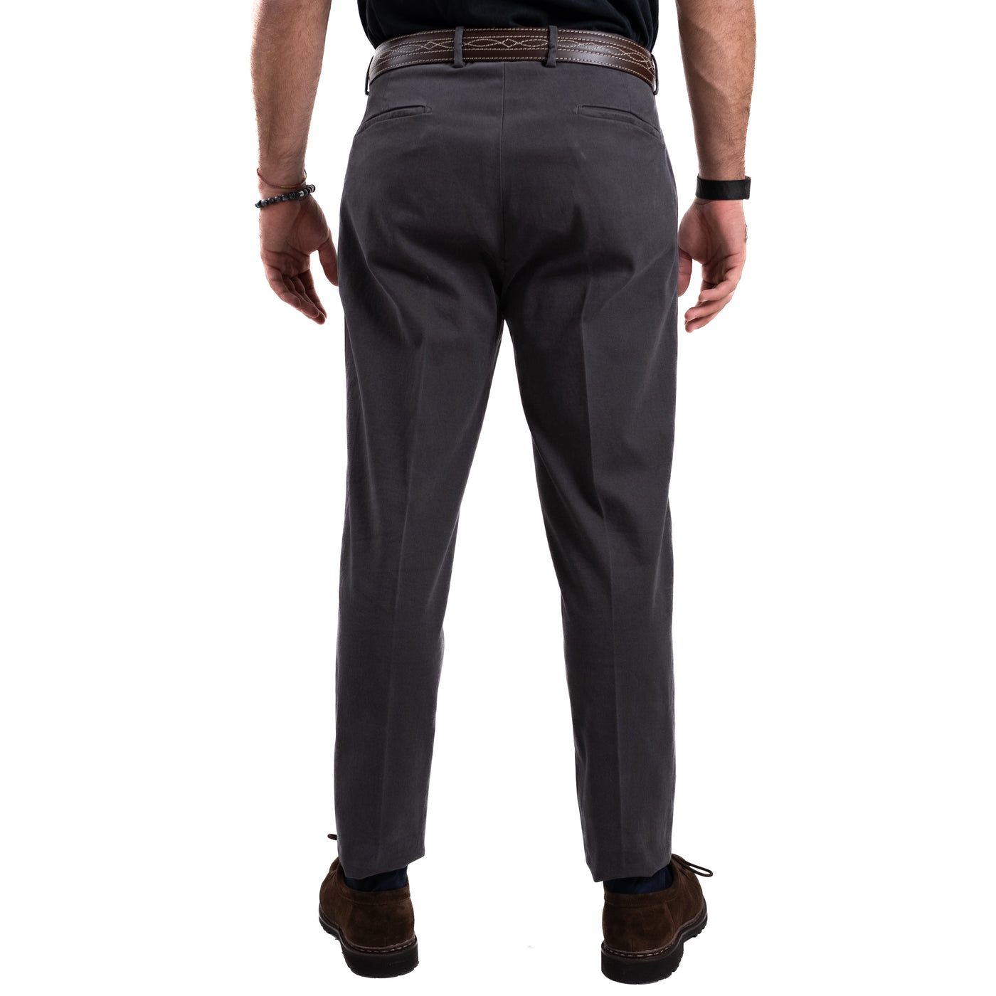 Pantalone Tiberio Uomo con piega grigio modello retro