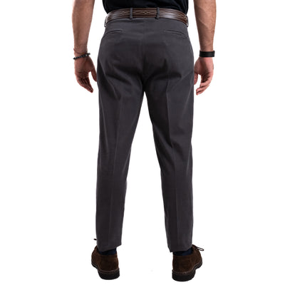 Pantalone Tiberio Uomo con piega grigio modello retro