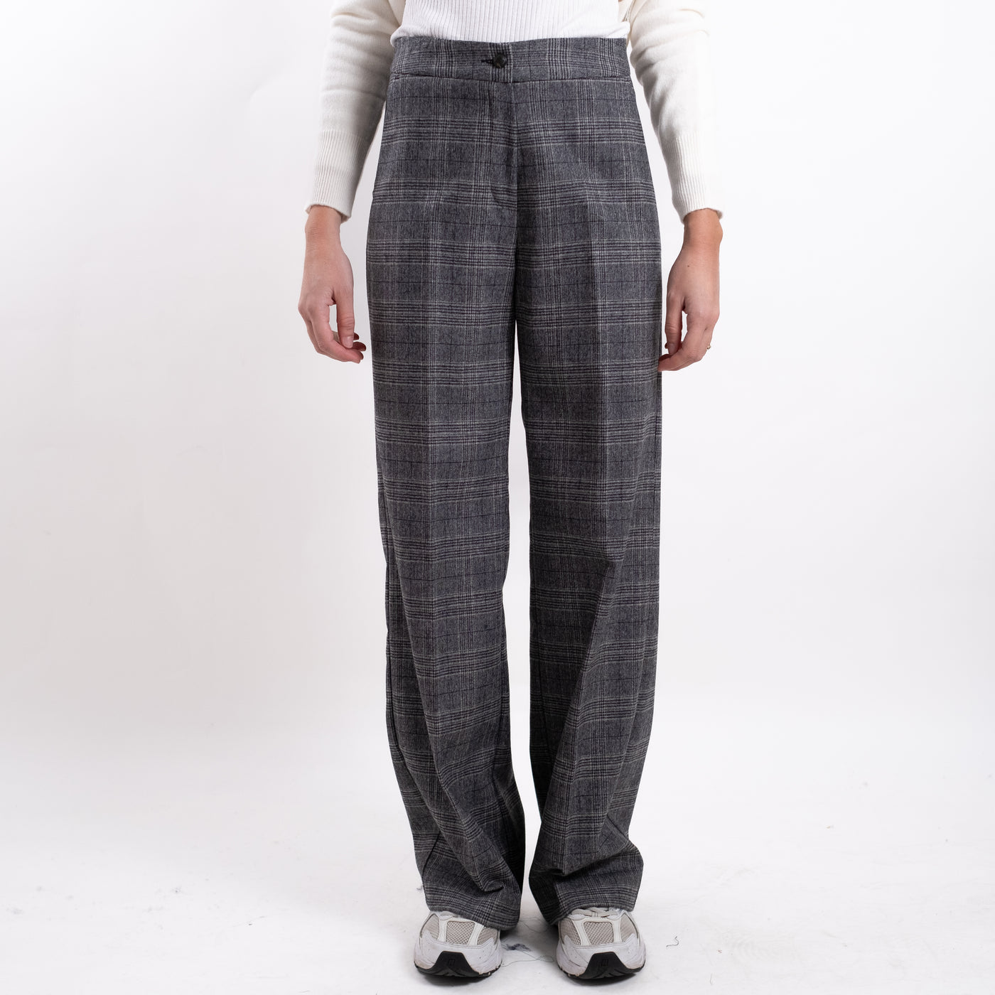 Completo Donna con fantasia a quadri all over dettaglio pantalone