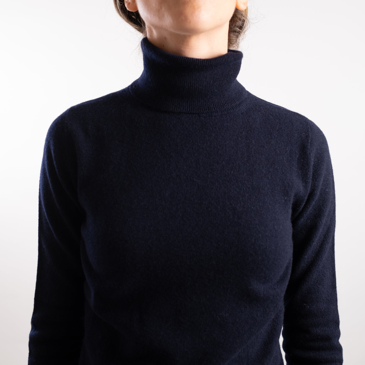 Maglia Donna a collo alto blu scuro