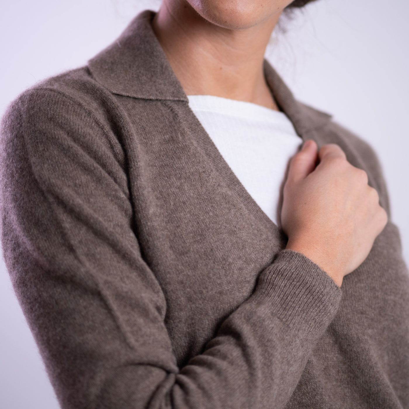 Polo Donna a maniche lunghe marrone