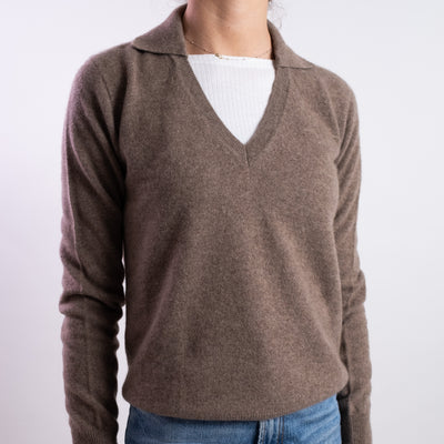 Polo Donna a maniche lunghe marrone