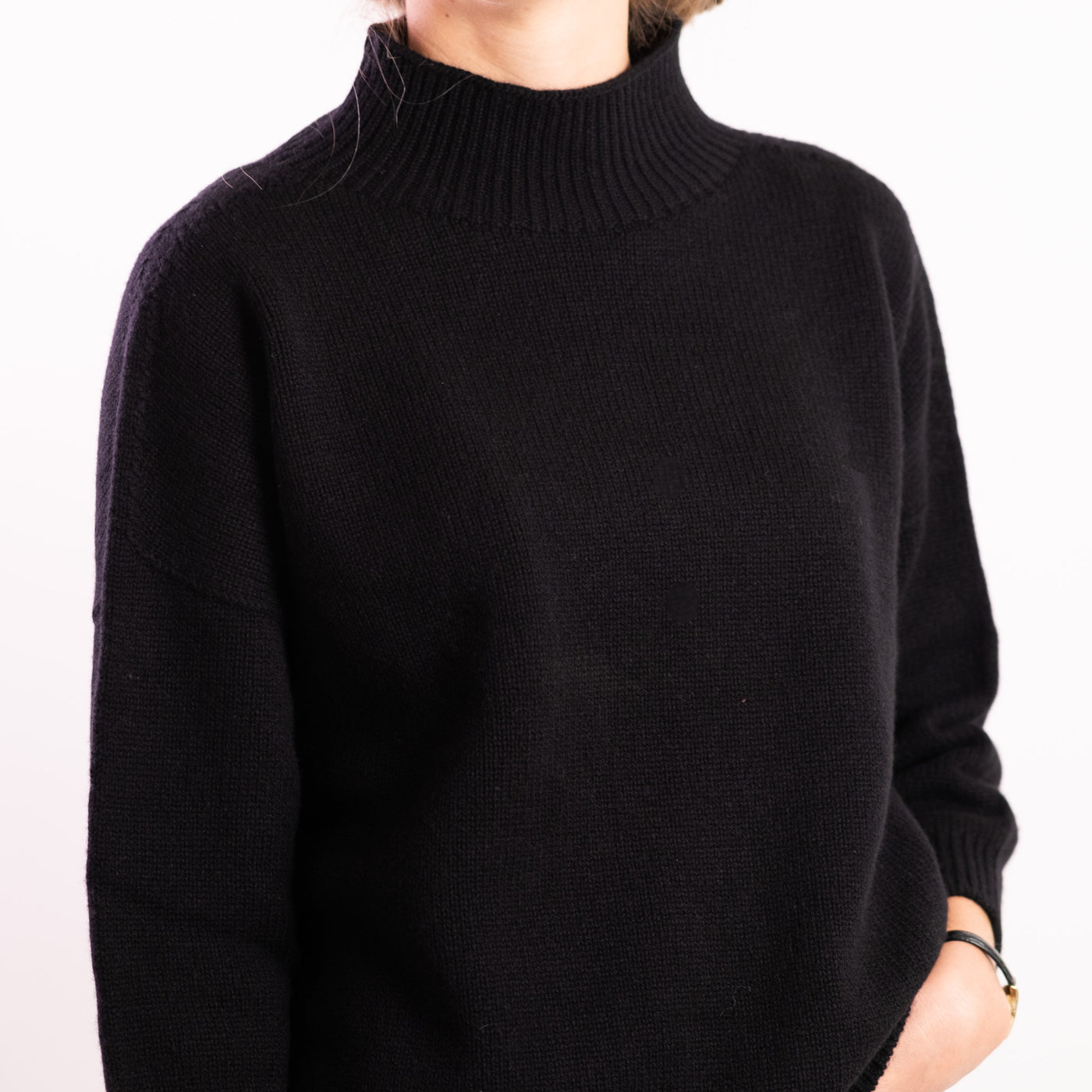 Maglia Donna in misto cashmere nero