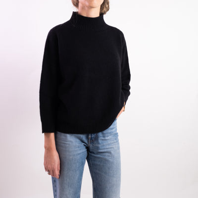 Maglia Donna in misto cashmere nero