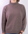 Maglia Donna in misto cashmere marrone 