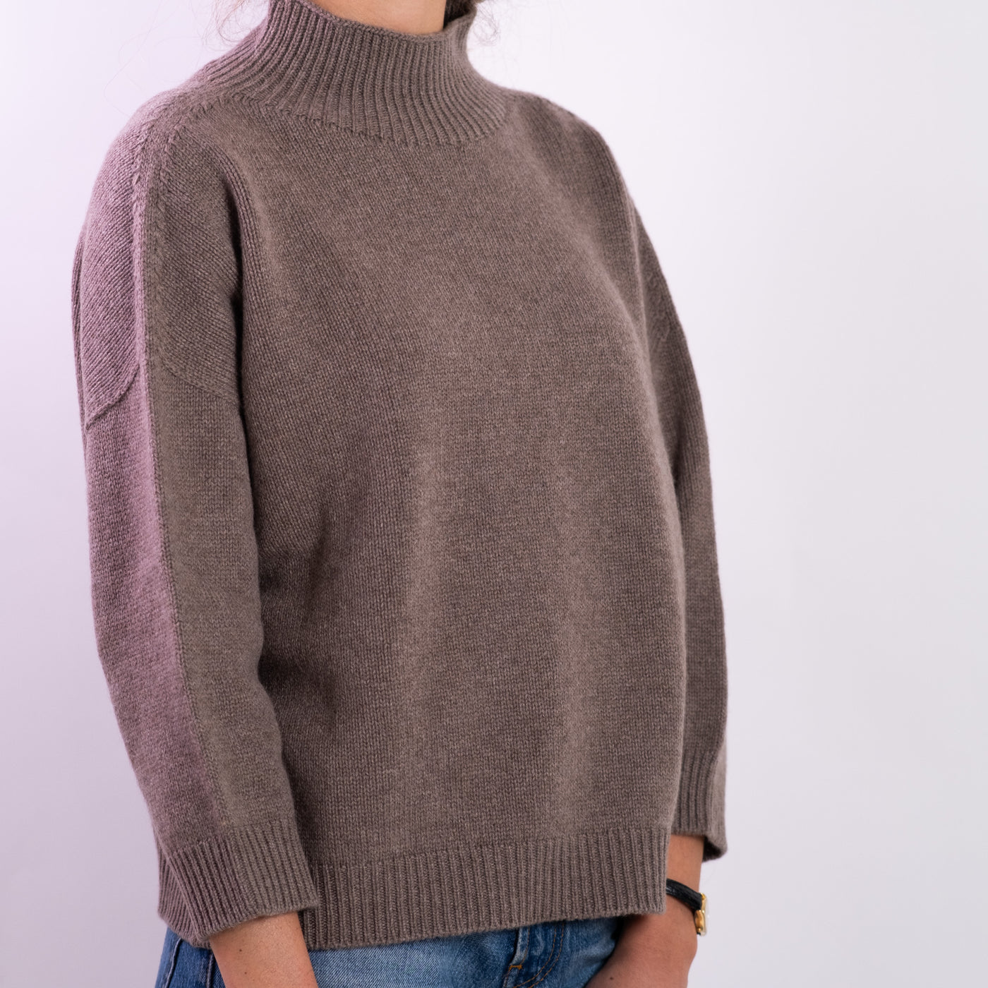 Maglia Donna in misto cashmere marrone