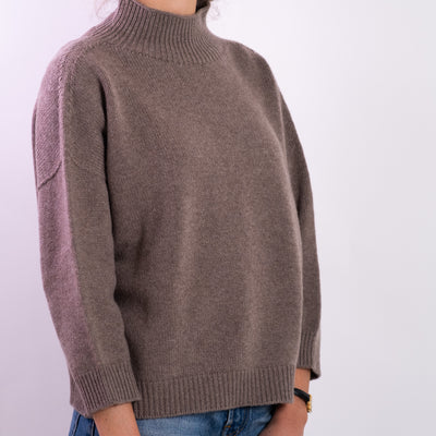 Maglia Donna in misto cashmere marrone