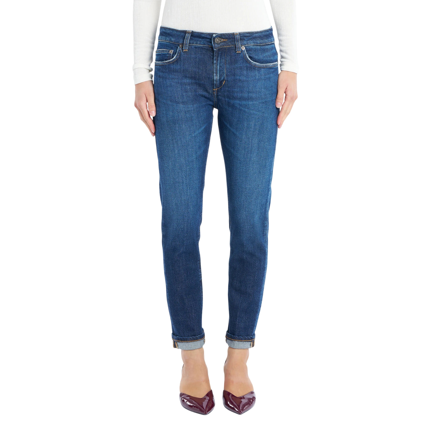 Jeans Donna Monroe, cinque tasche a vita bassa