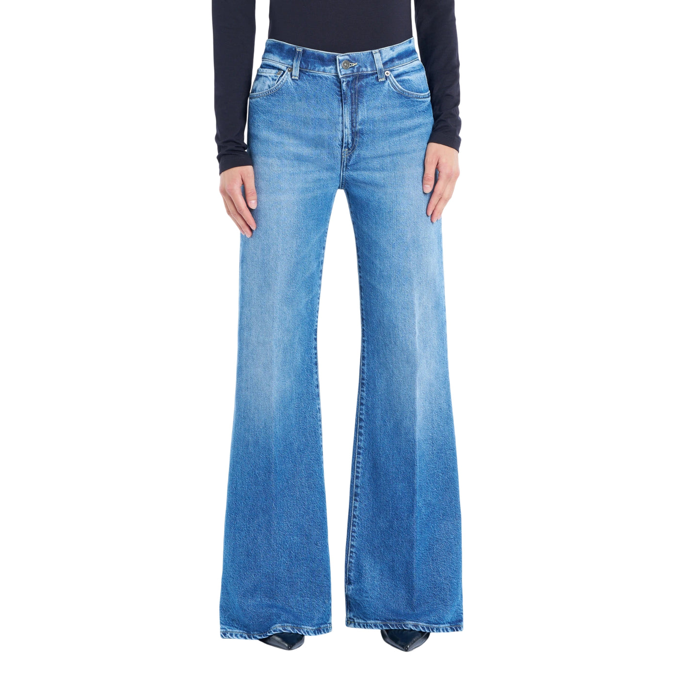 Jeans Donna Amber chiaro, con vita regolare e cinque tasche