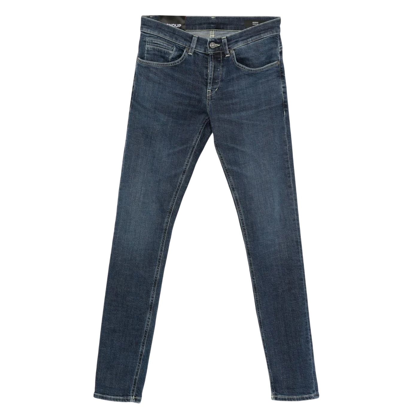 Jeans Uomo dal fit slim, con cinque tasche e lavaggio scuro