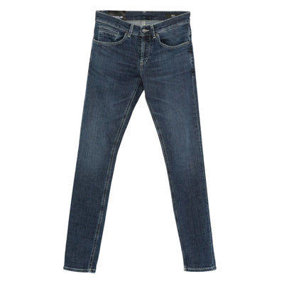 Jeans Uomo dal fit slim, con cinque tasche e lavaggio scuro