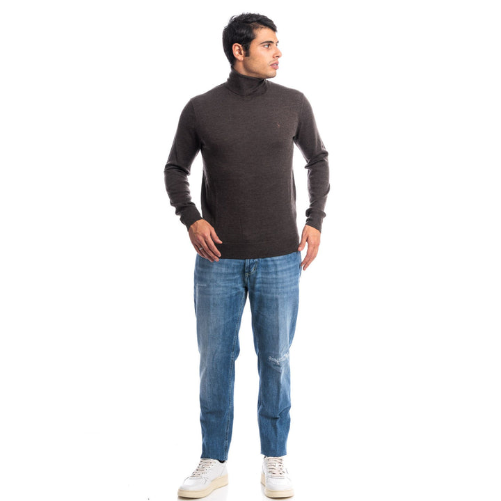 Maglione Dolcevita Uomo Firmato Dolcevita Uomo In 100% Lana Polo