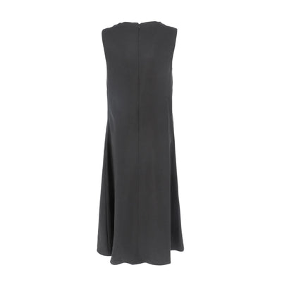 Abito Lungo Svasato da Donna Nero retro
