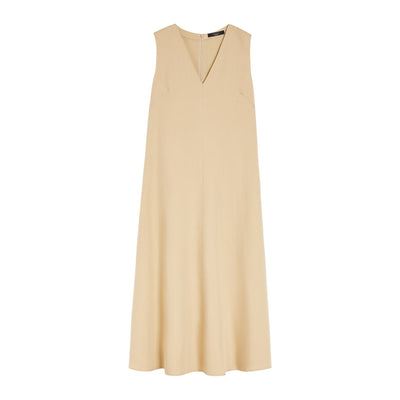 Abito Lungo Svasato da Donna Beige