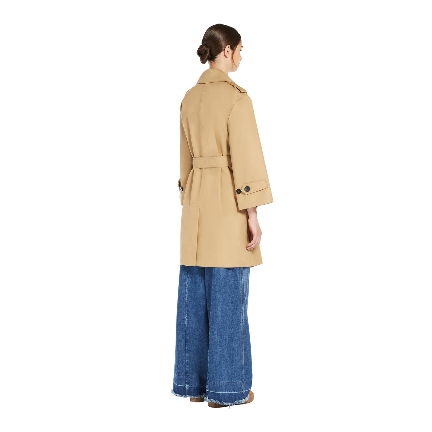 Trench Donna Elodia doppiopetto beige modella retro