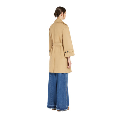 Trench Donna Elodia doppiopetto beige modella retro
