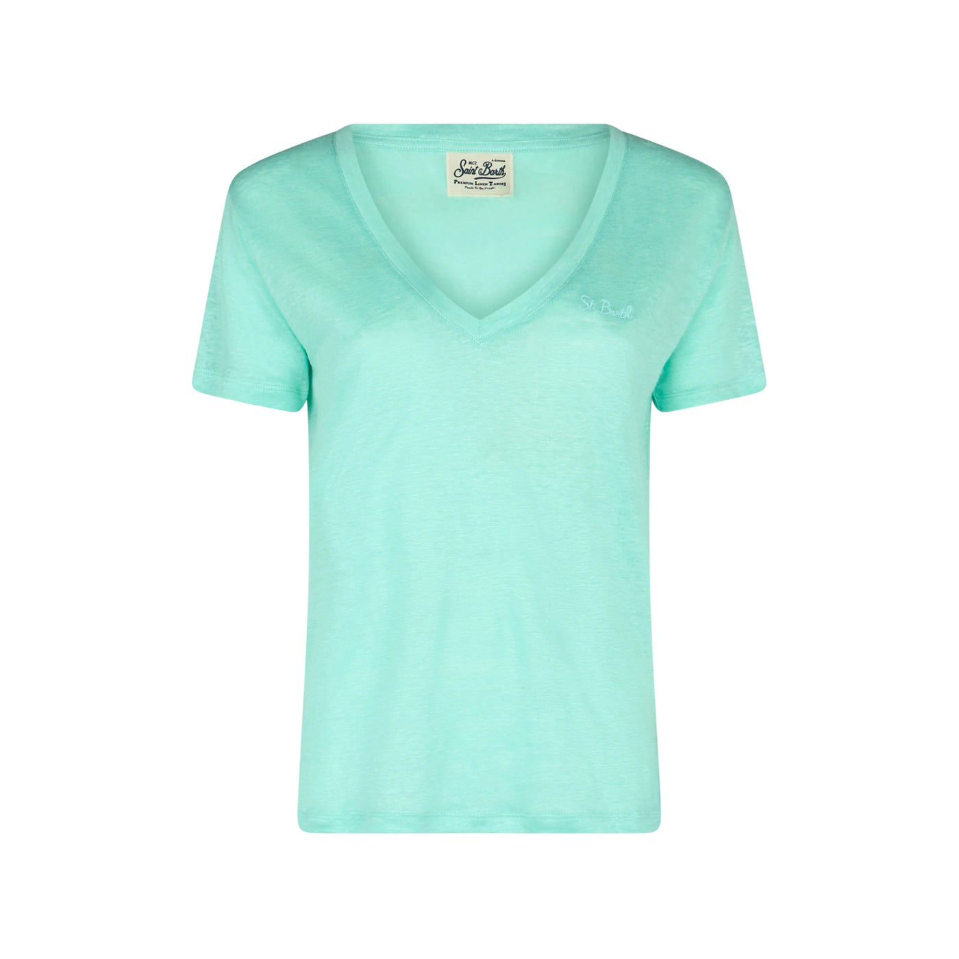 T-shirt Donna Eloise con scollo a V Verde acqua