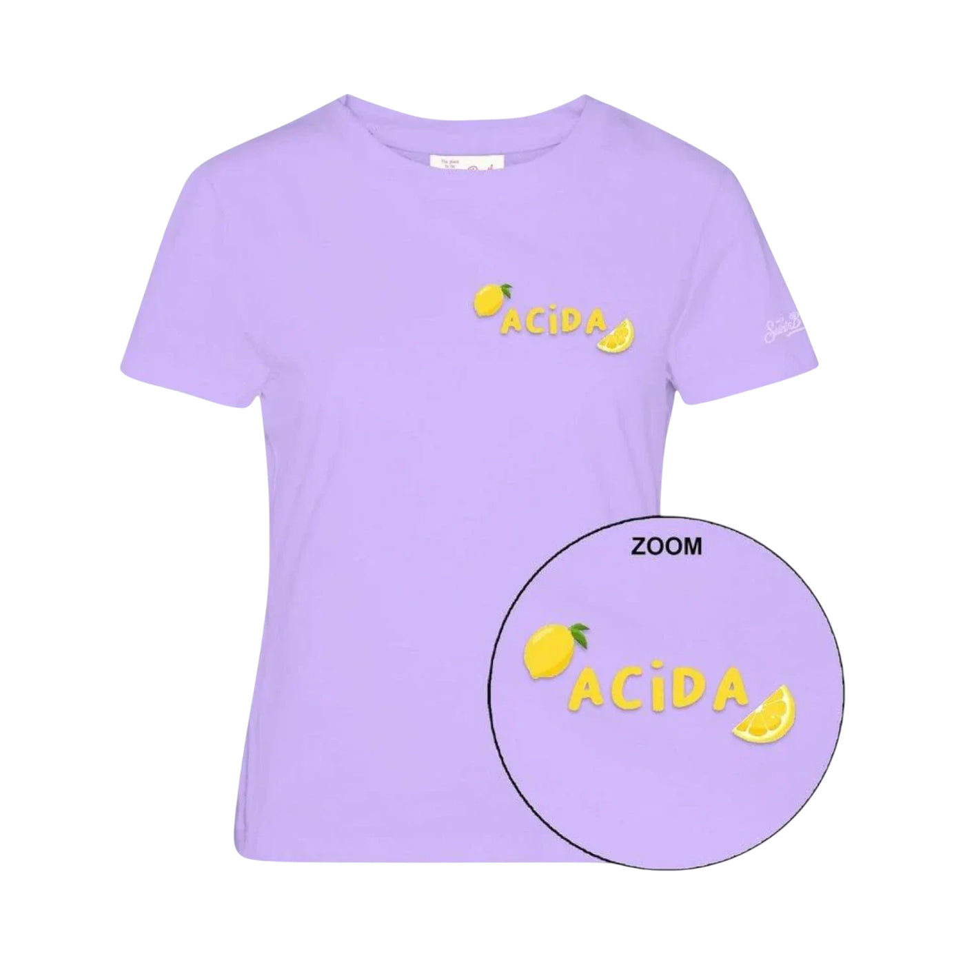T-shirt Donna Emilie Lilla con limoni