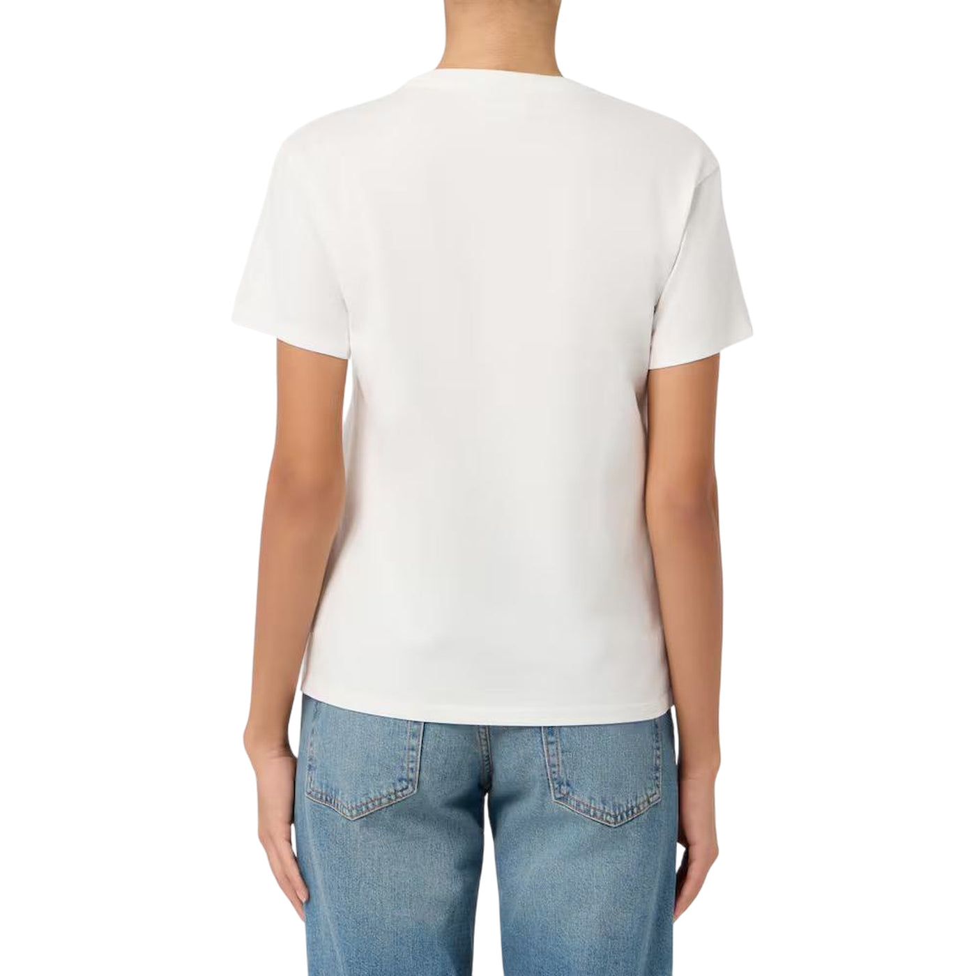 T-shirt Donna Emilie, con logo strass frontale e maniche corte