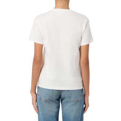 T-shirt Donna Emilie, con logo strass frontale e maniche corte