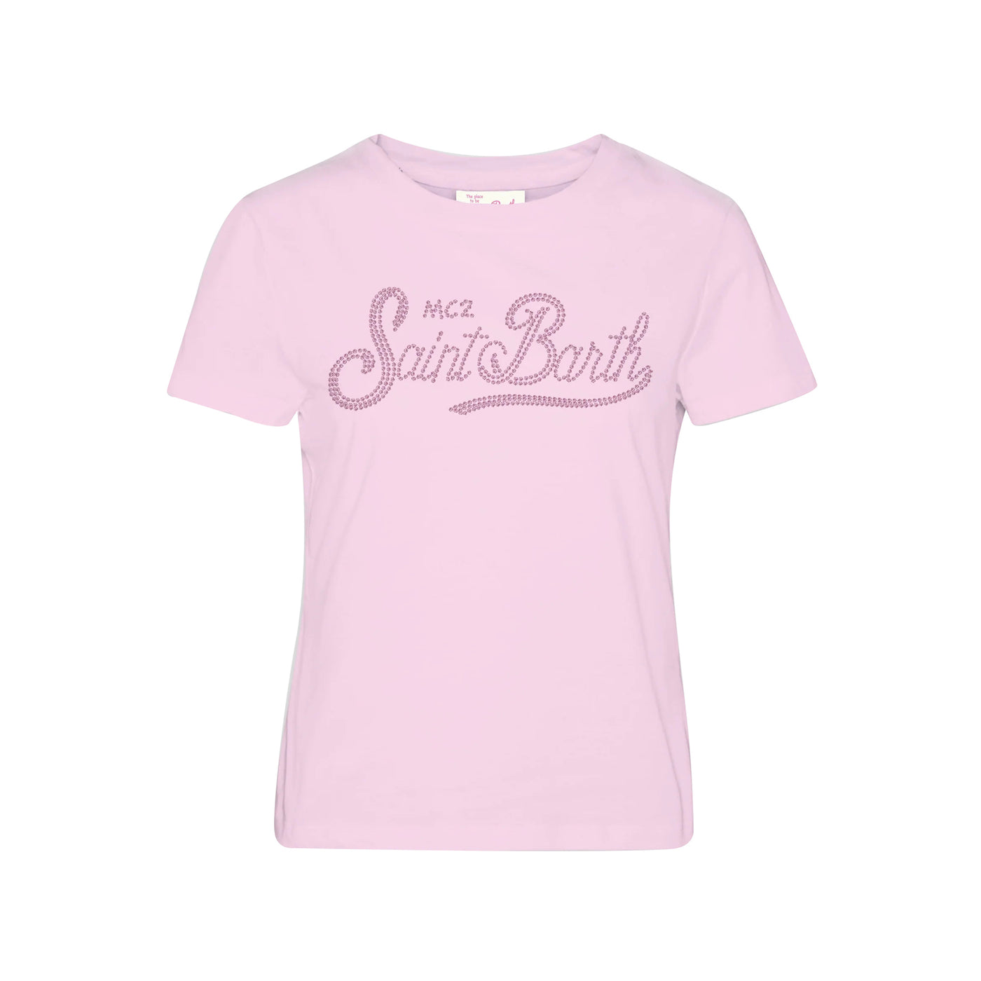 T-shirt Emilie Rosa da donna con logo con brillantini
