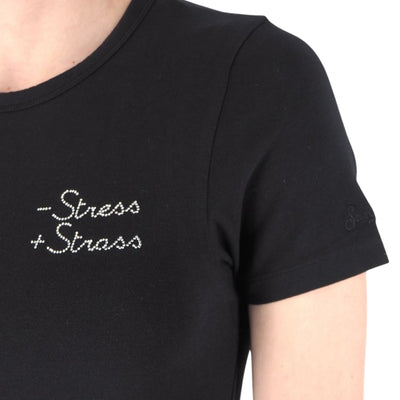 T-shirt Esme da Donna con strass Nero dettaglio