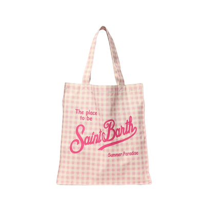 Acquista subito la Borsa Donna, realizzata in puro cotone, fantasia a quadretti, doppi manici e logo centrale a contrasto, firmata Saint Barth su Old England: vieni a scoprire tutta la collezione sul nostro sito. 