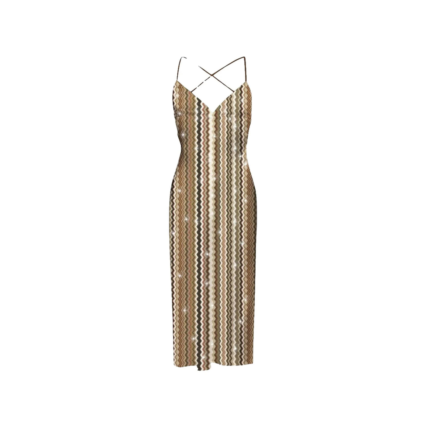 Abito Donna con motivo a righe zig zag