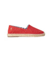 Espadrillas in tela con intersuola in iuta colore Rosso