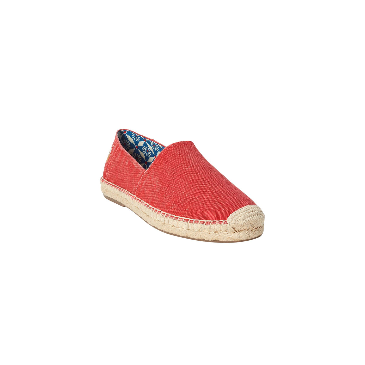 Espadrillas in tela con intersuola in iuta colore Rosso