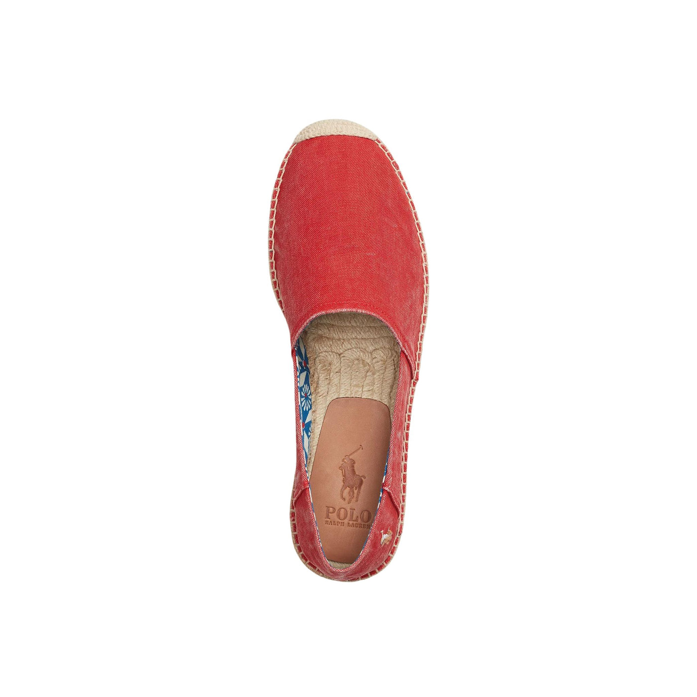 Immagine superiore Espadrillas in tela con intersuola in iuta colore Rosso