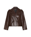 Giacca boxy Donna doppiopetto marrone