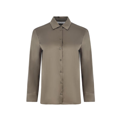 Camicia Donna beige con colletto classico