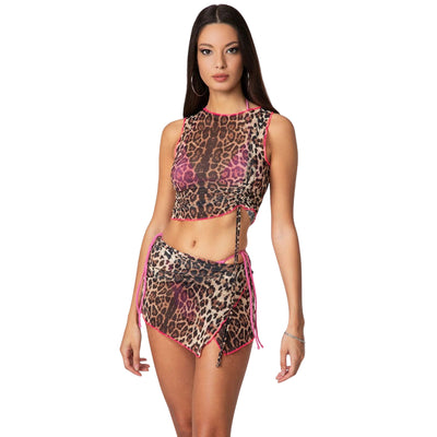 Pareo mare da Donna in tulle animalier